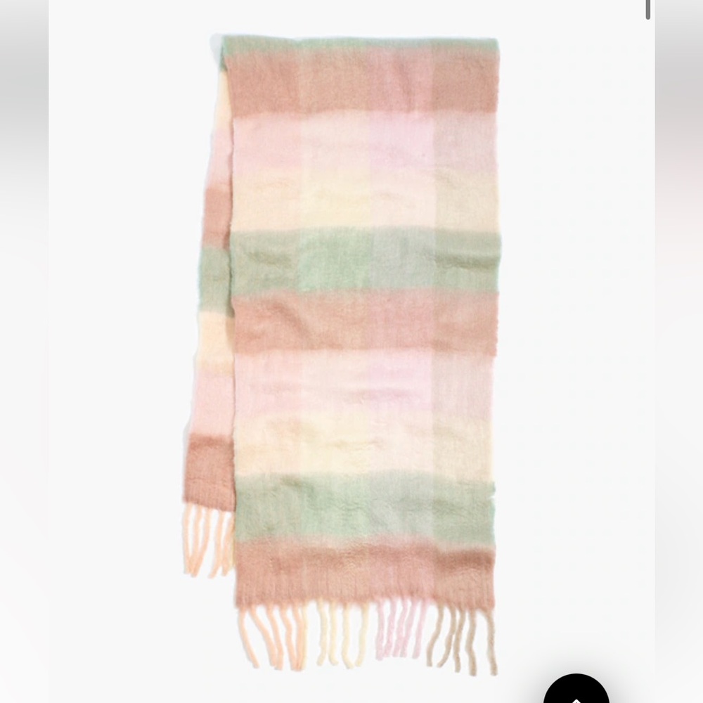 Madewell Brushed Pastel Plaid Scarf Heather Lavender